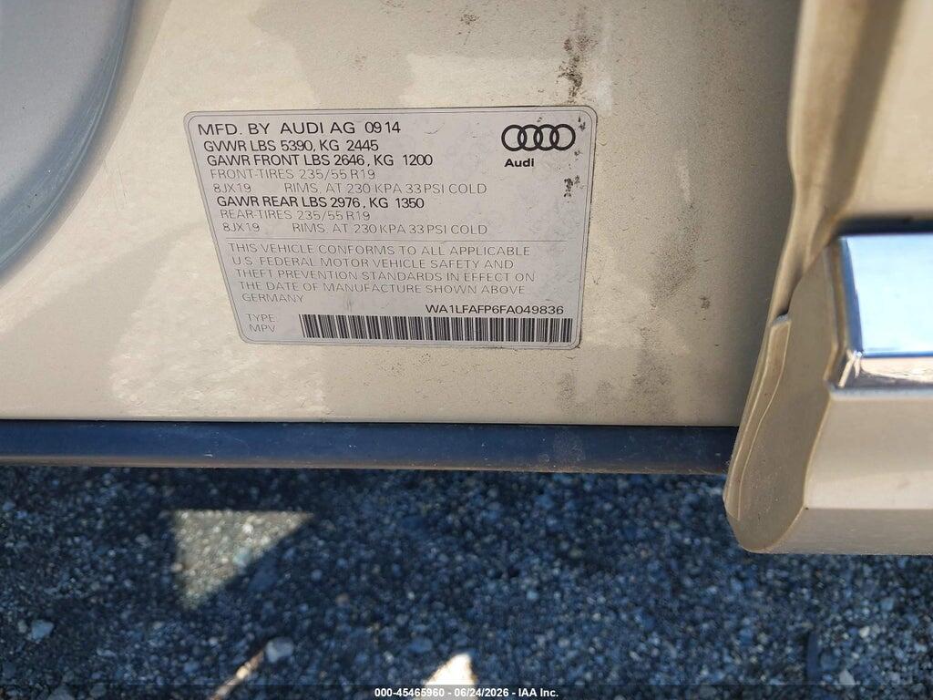 WA1LFAFP6FA049836 2015 AUDI Q5 photo no. 9