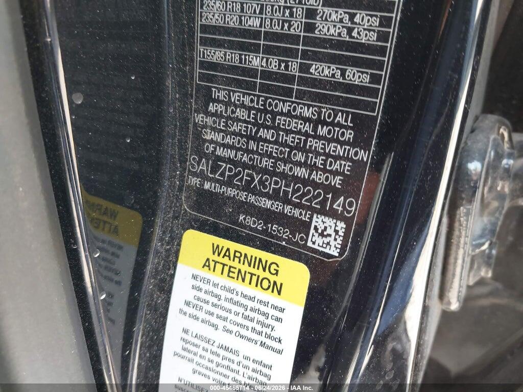 SALZP2FX3PH222149 2023 LAND ROVER RANGE ROVER EVOQUE photo no. 9