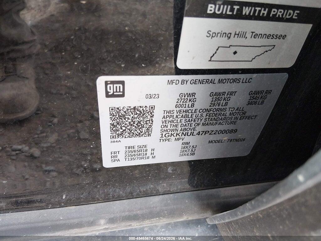 1GKKNUL47PZ200089 2023 GMC ACADIA photo no. 9
