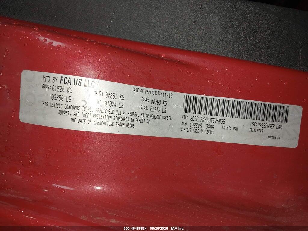 3C3CFFKH3JT525838 2018 FIAT 500 photo no. 9