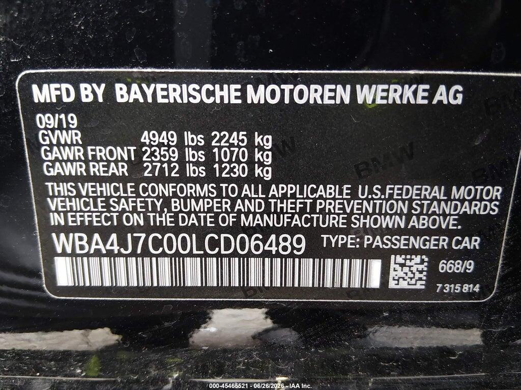 WBA4J7C00LCD06489 2020 BMW 440I GRAN COUPE photo no. 9