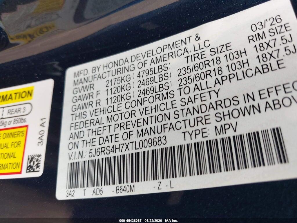 5J6RS4H7XTL009683 2026 HONDA CR-V photo no. 9