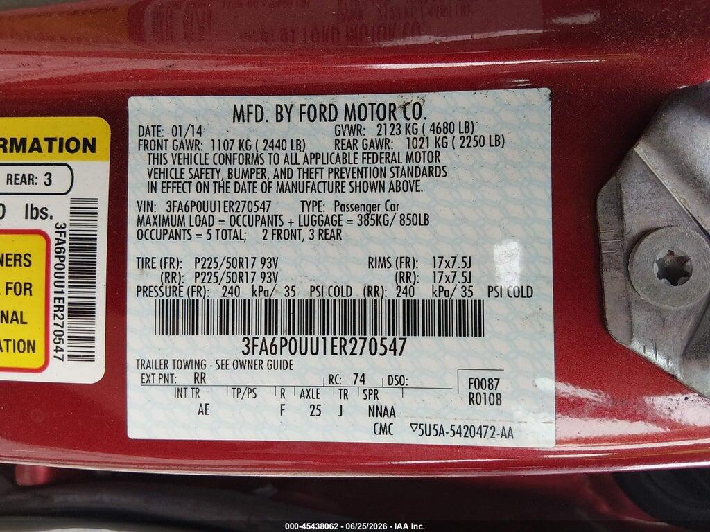 3FA6P0UU1ER270547 2014 FORD FUSION HYBRID photo no. 9