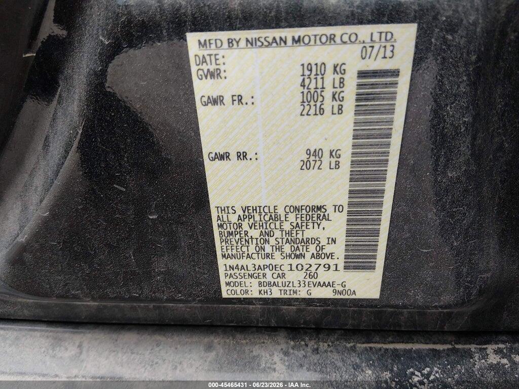 1N4AL3AP0EC102791 2014 NISSAN ALTIMA photo no. 9