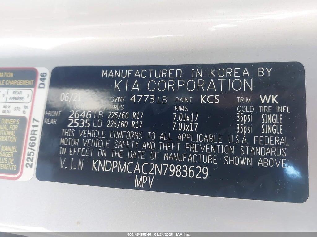 KNDPMCAC2N7983629 2022 KIA SPORTAGE photo no. 9
