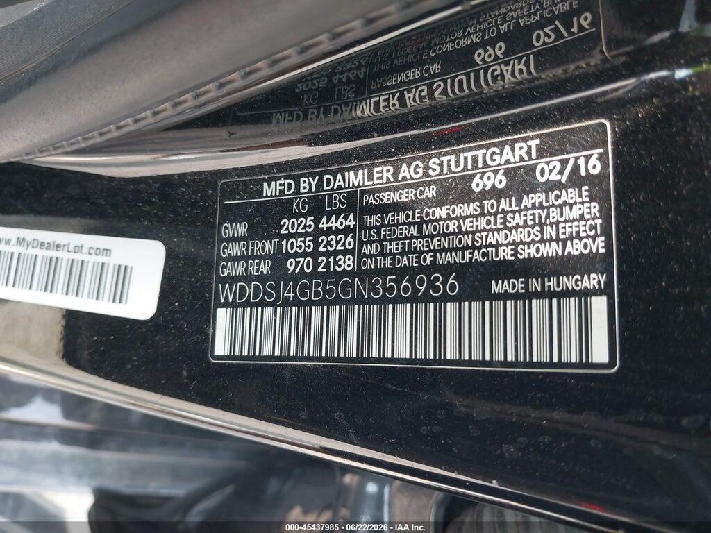 WDDSJ4GB5GN356936 2016 MERCEDES-BENZ CLA 250 photo no. 9