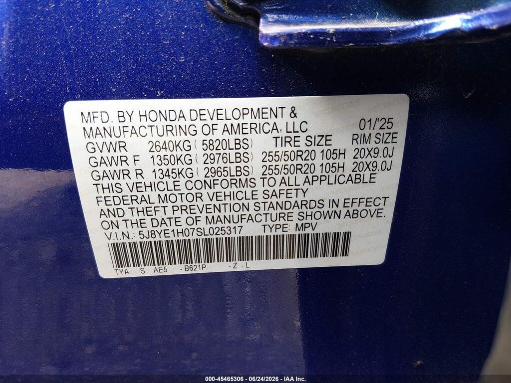 5J8YE1H07SL025317 2025 ACURA MDX photo no. 9