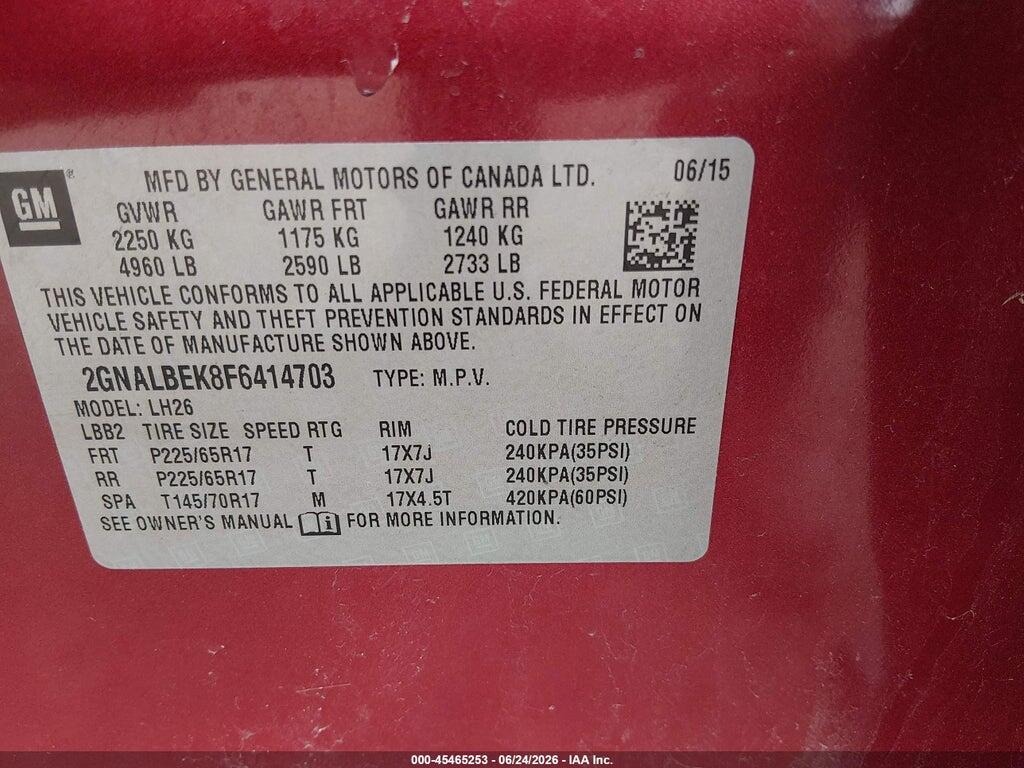 2GNALBEK8F6414703 2015 CHEVROLET EQUINOX photo no. 9