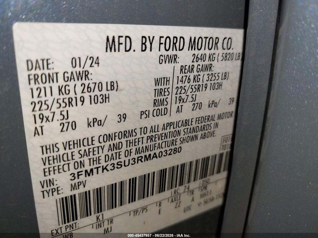 3FMTK3SU3RMA03280 2024 FORD MUSTANG MACH-E photo no. 9