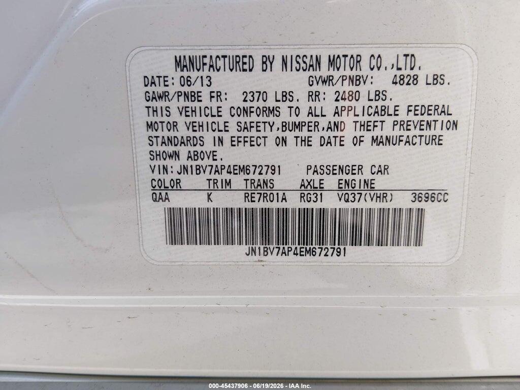 JN1BV7AP4EM672791 2014 INFINITI Q50 photo no. 9