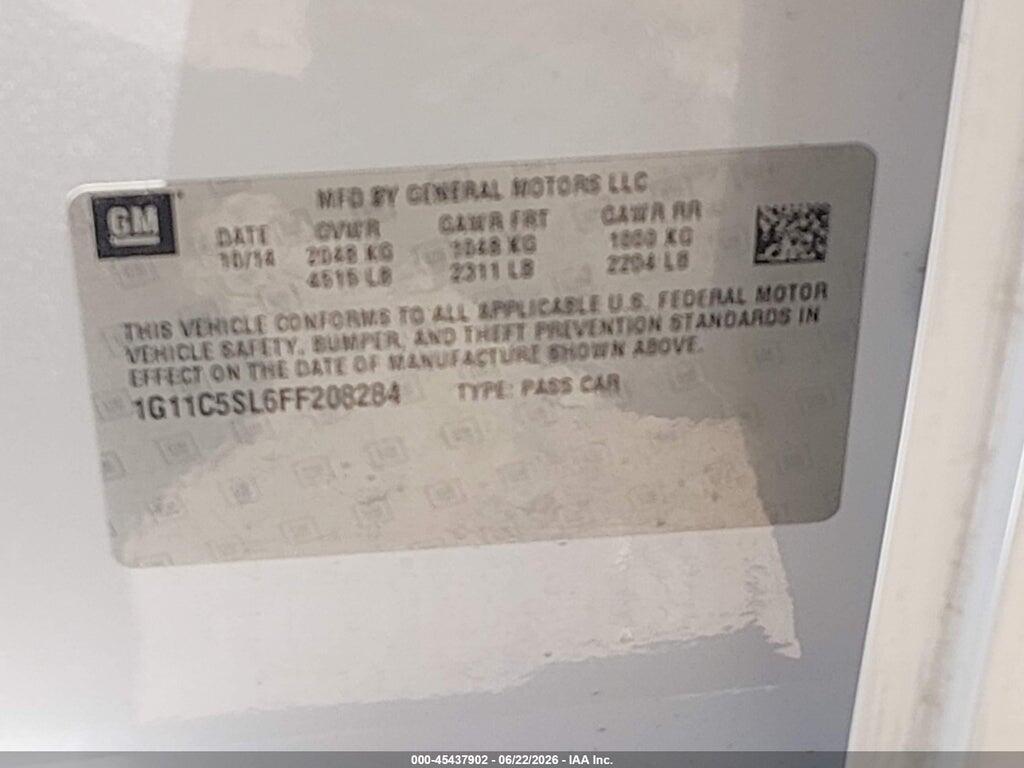 1G11C5SL6FF208284 2015 CHEVROLET MALIBU photo no. 9