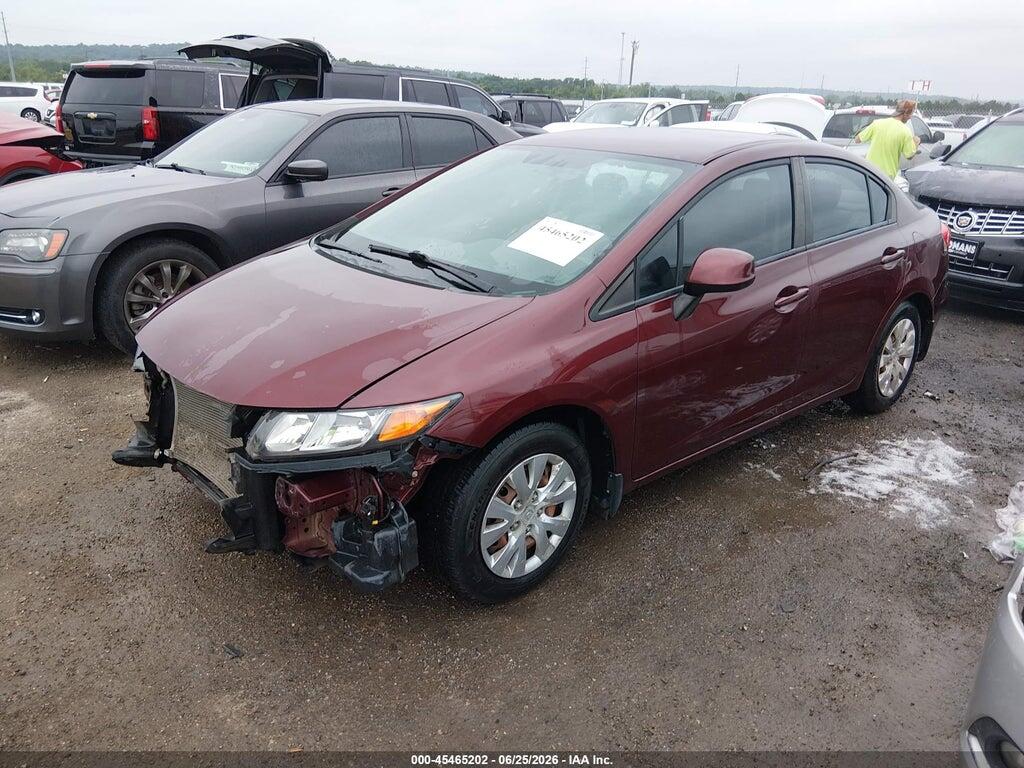 2HGFB2F57CH503304 2012 HONDA CIVIC photo no. 2