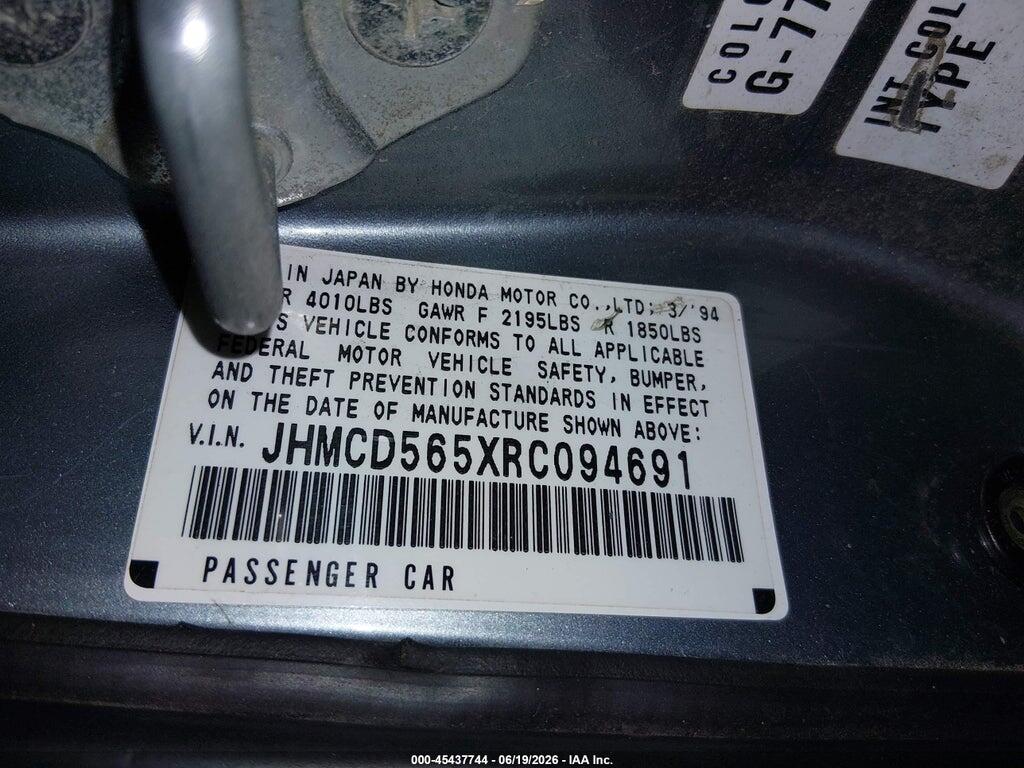 JHMCD565XRC094691 1994 HONDA ACCORD photo no. 9