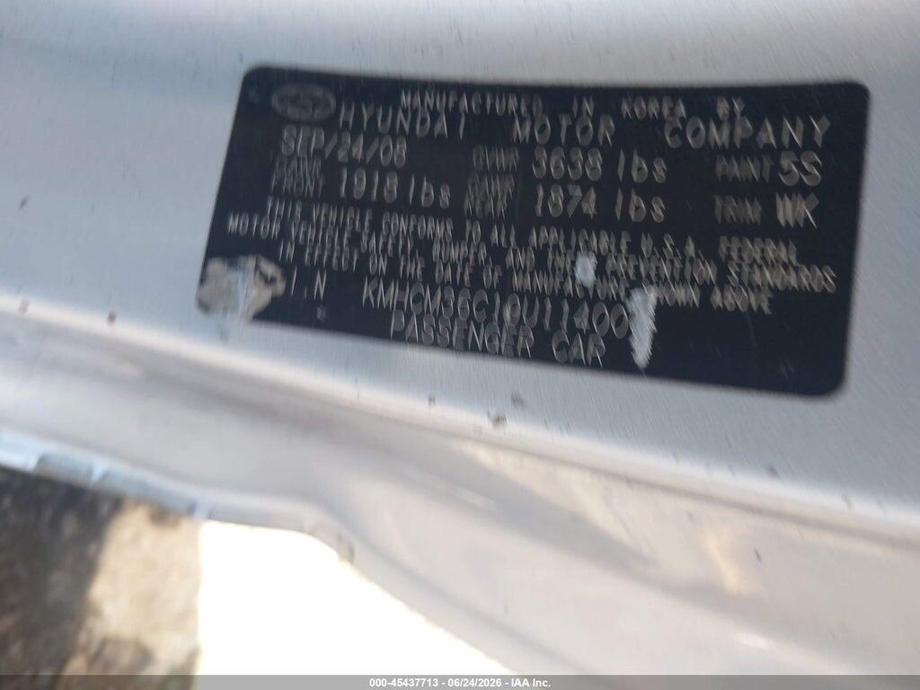 KMHCM36C19U114000 2009 HYUNDAI ACCENT photo no. 9