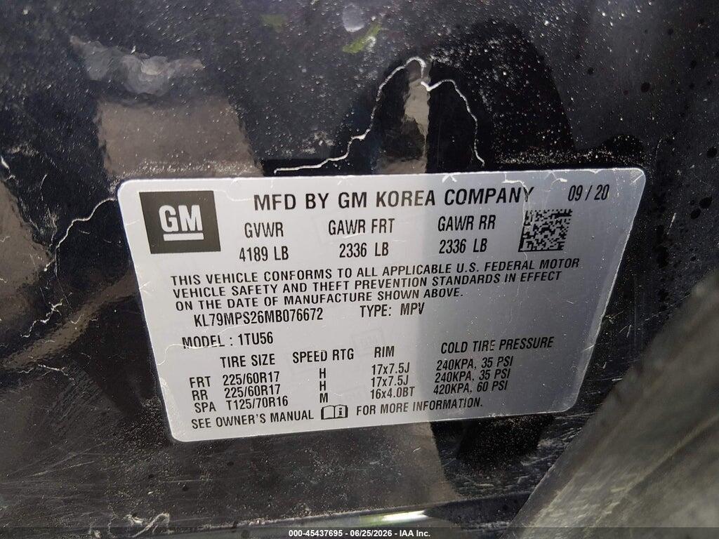 KL79MPS26MB076672 2021 CHEVROLET TRAILBLAZER photo no. 9