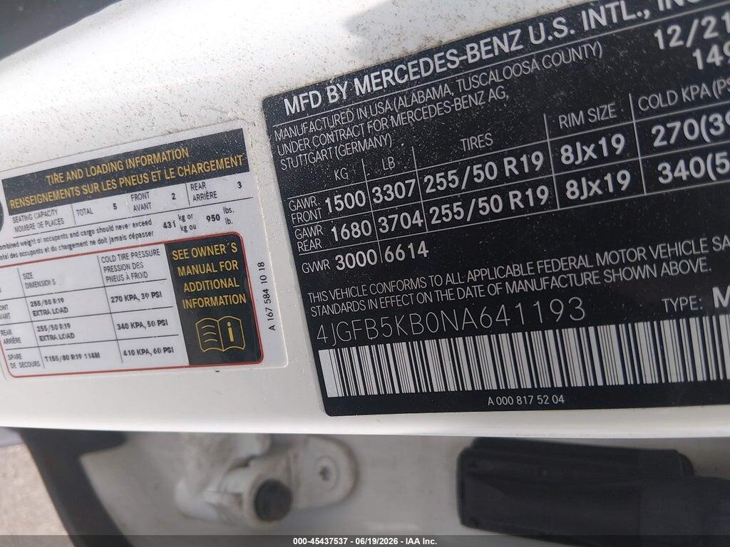 4JGFB5KB0NA641193 2022 MERCEDES-BENZ GLE 450 photo no. 9