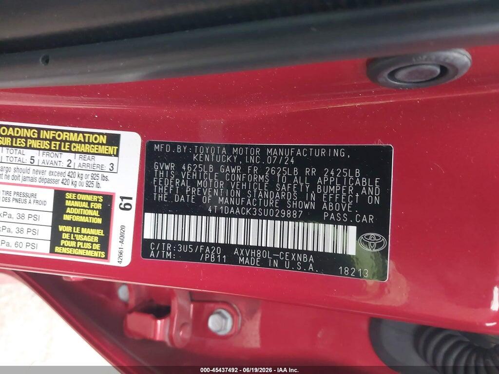 4T1DAACK3SU029887 2025 TOYOTA CAMRY photo no. 9