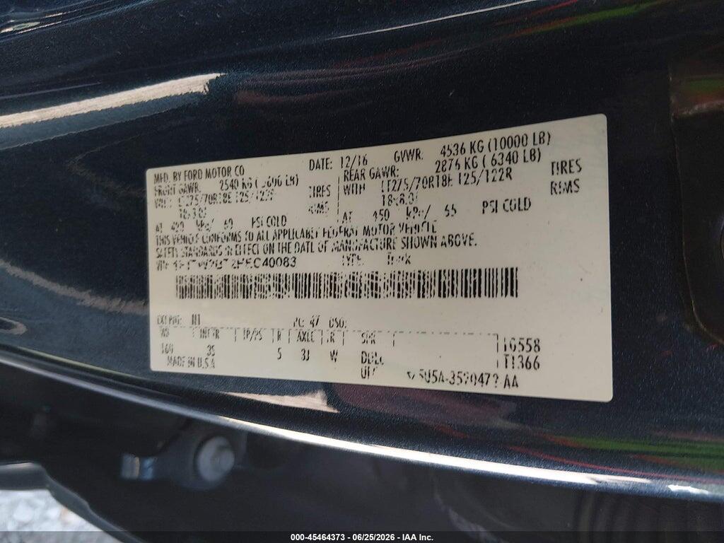 1FT7W2BT2HEC40083 2017 FORD F-250 photo no. 9