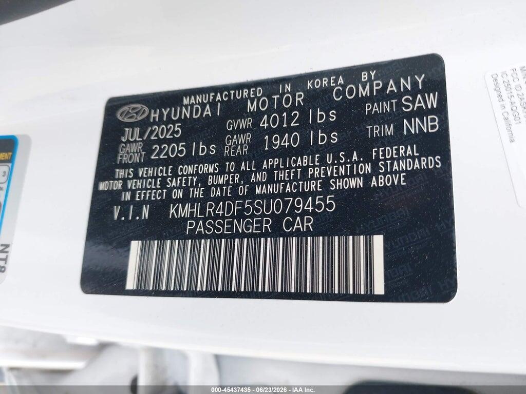 KMHLR4DF5SU079455 2025 HYUNDAI ELANTRA photo no. 9