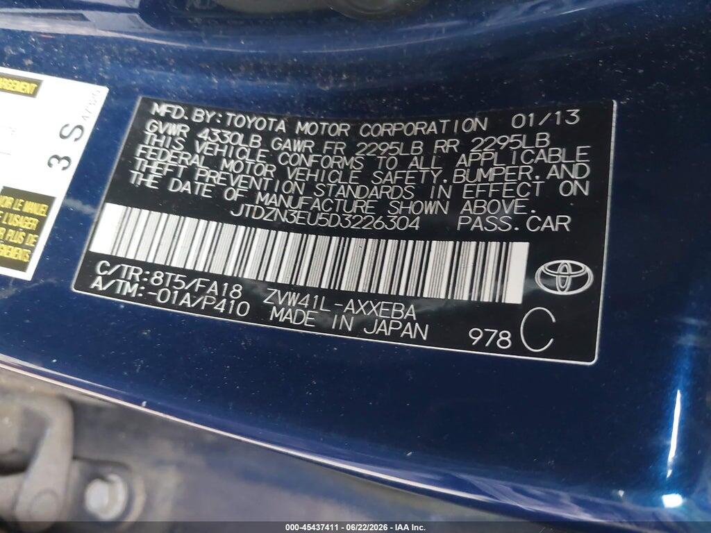 JTDZN3EU5D3226304 2013 TOYOTA PRIUS V photo no. 9