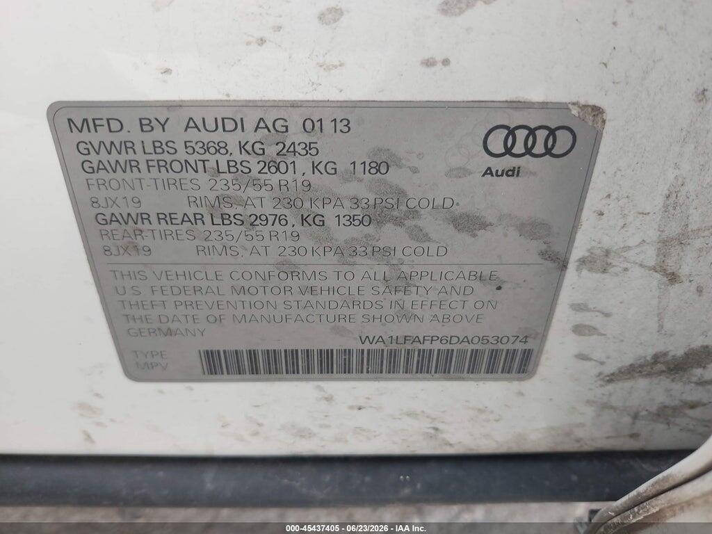 WA1LFAFP6DA053074 2013 AUDI Q5 photo no. 9