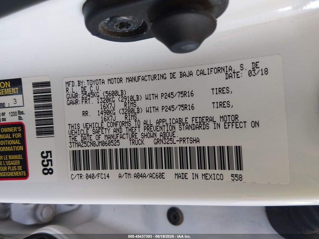 3TMAZ5CN8JM060525 2018 TOYOTA TACOMA photo no. 9