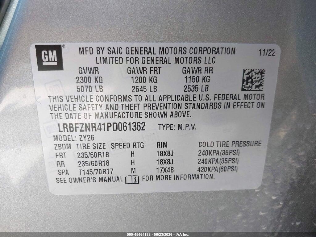 LRBFZNR41PD061362 2023 BUICK ENVISION photo no. 9