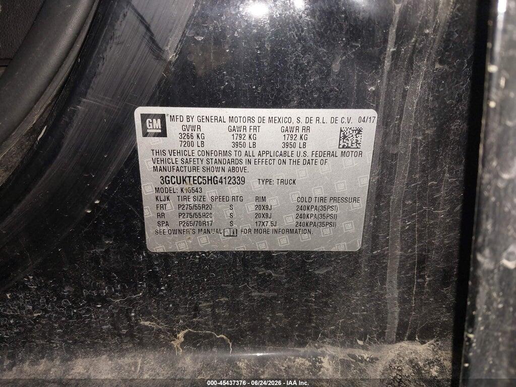 3GCUKTEC5HG412339 2017 CHEVROLET SILVERADO 1500 photo no. 9