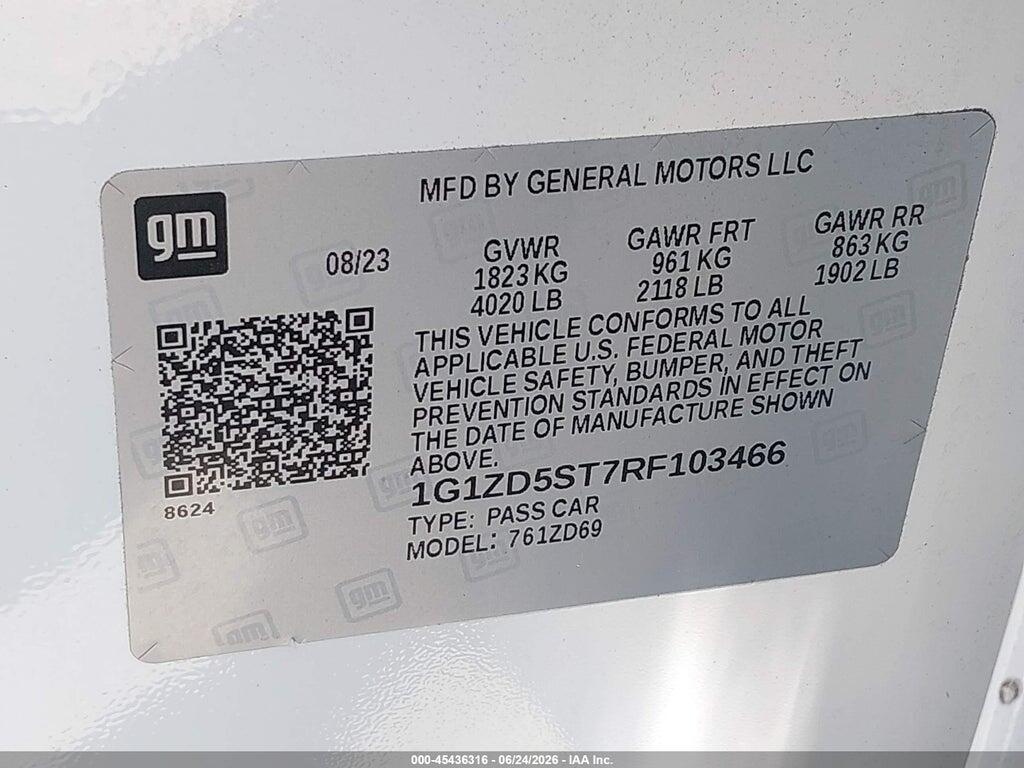 1G1ZD5ST7RF103466 2024 CHEVROLET MALIBU photo no. 9
