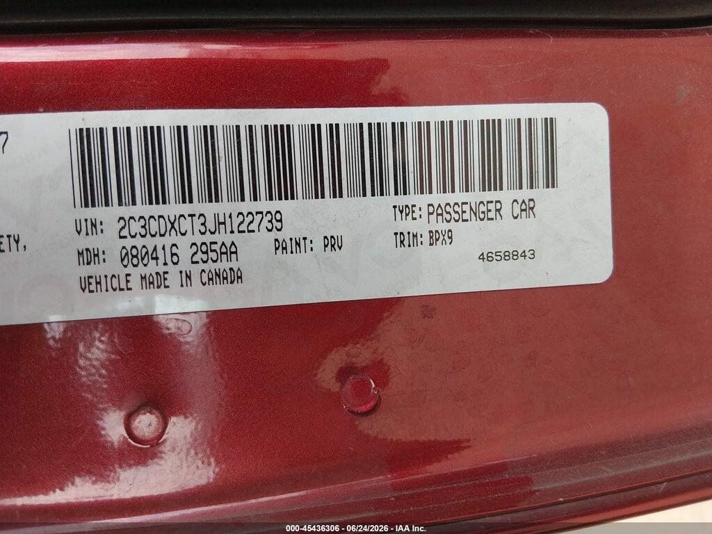2C3CDXCT3JH122739 2018 DODGE CHARGER photo no. 9