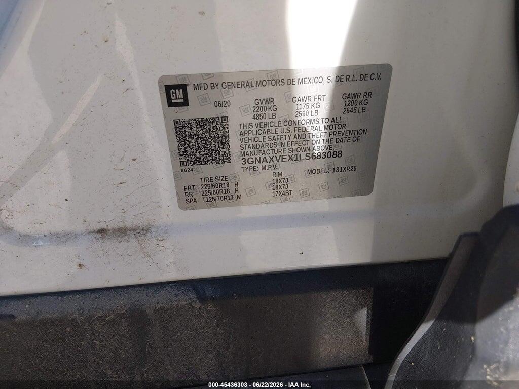 3GNAXVEX1LS683088 2020 CHEVROLET EQUINOX photo no. 9