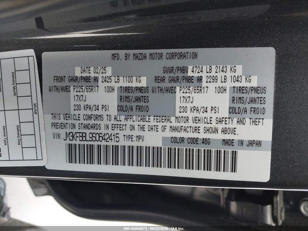 JM3KFBBL9S0642415 2025 MAZDA CX-5 photo no. 9
