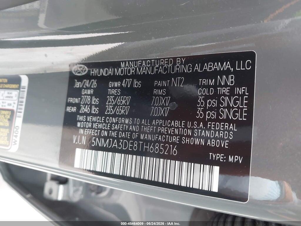 5NMJA3DE8TH685216 2026 HYUNDAI TUCSON photo no. 9