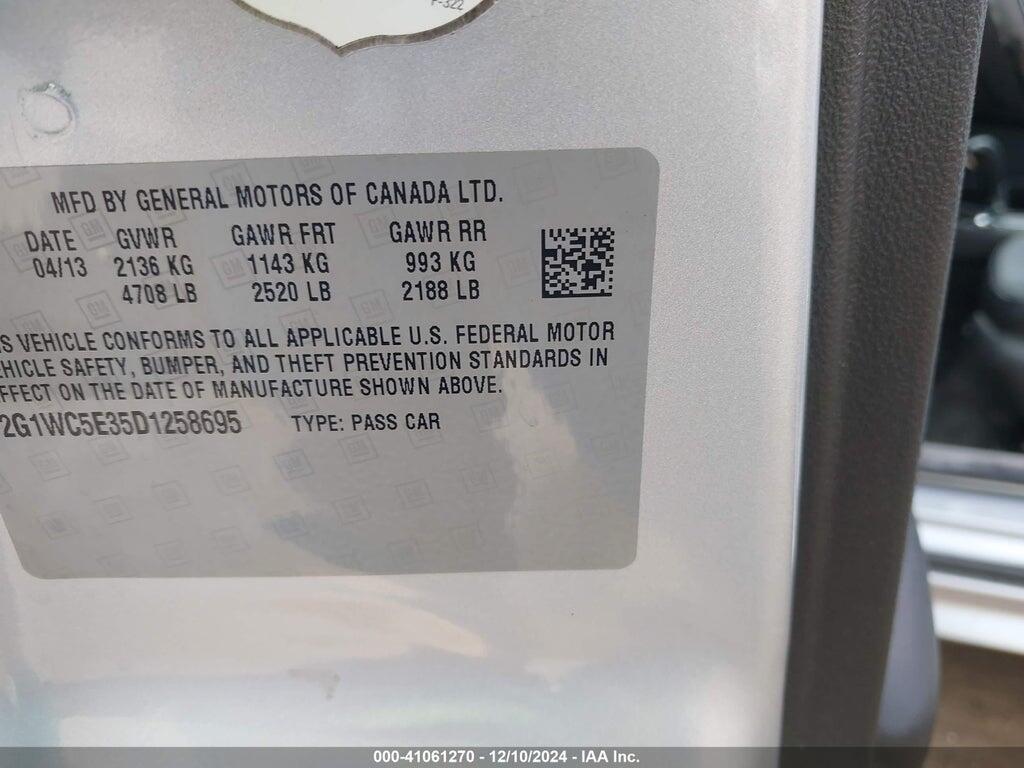 2G1WC5E35D1258695 2013 CHEVROLET IMPALA photo no. 9