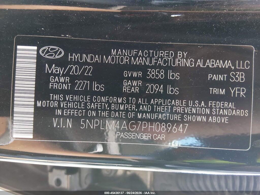 5NPLM4AG7PH089647 2023 HYUNDAI ELANTRA photo no. 9