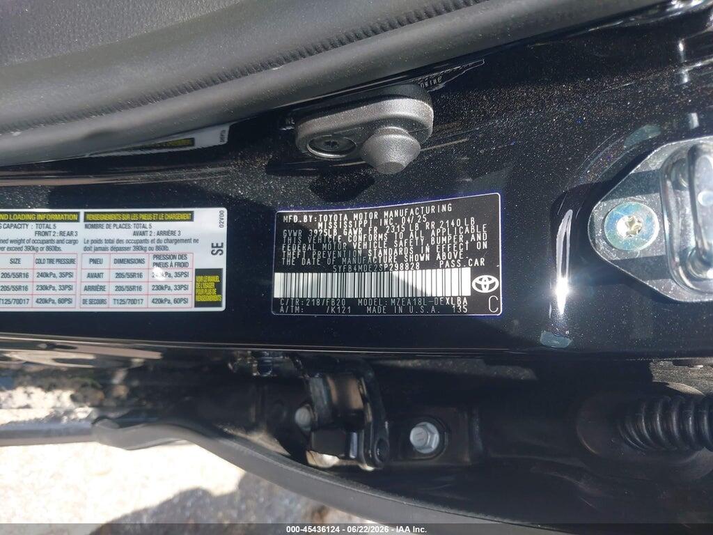 5YFB4MDE2SP298828 2025 TOYOTA COROLLA photo no. 9