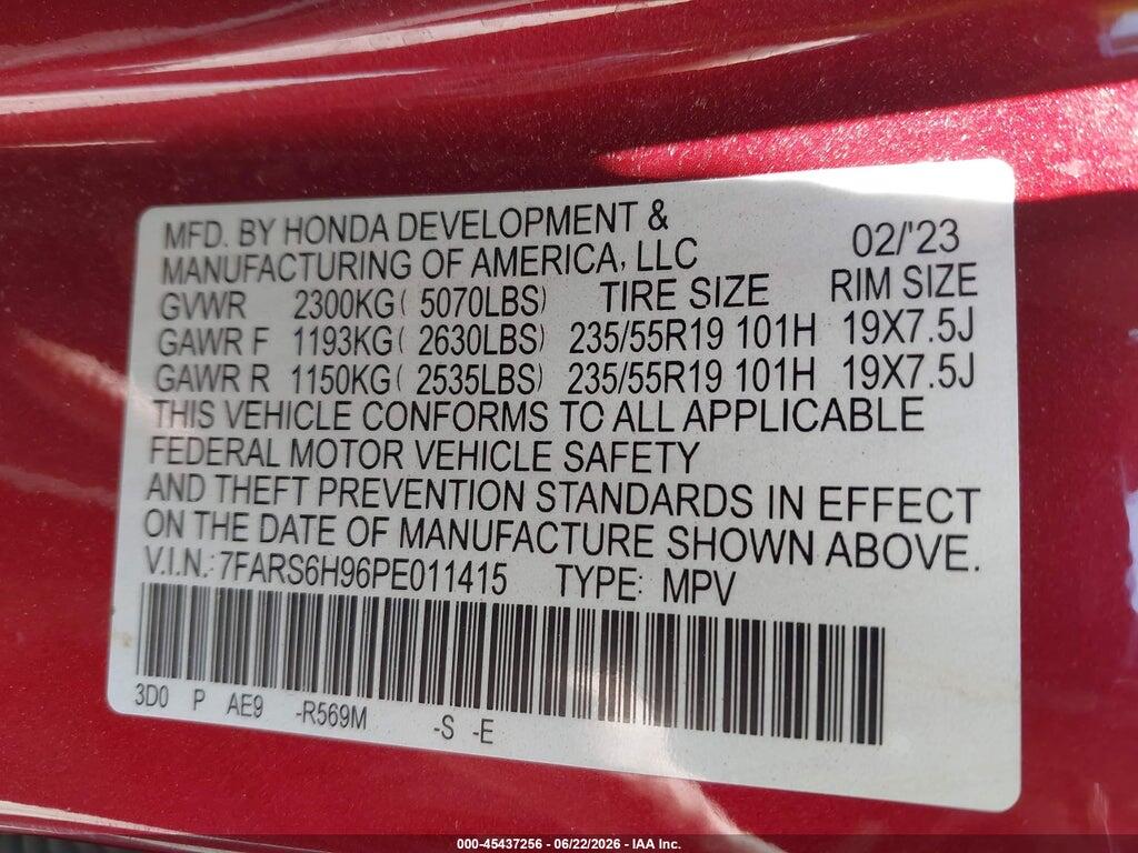 7FARS6H96PE011415 2023 HONDA CR-V HYBRID photo no. 9