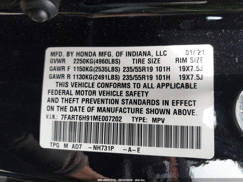 7FART6H91ME007202 2021 HONDA CR-V HYBRID photo no. 9