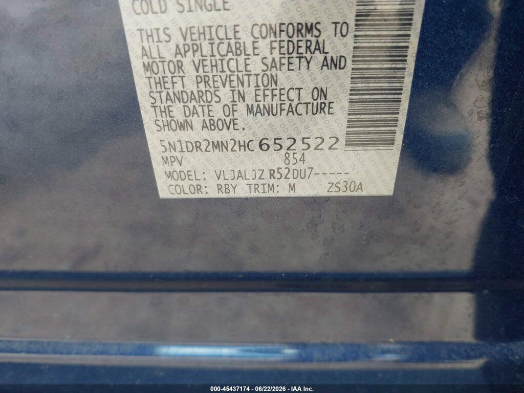 5N1DR2MN2HC652522 2017 NISSAN PATHFINDER photo no. 9