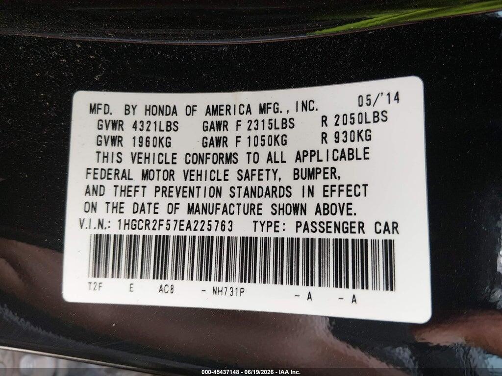1HGCR2F57EA225763 2014 HONDA ACCORD photo no. 9