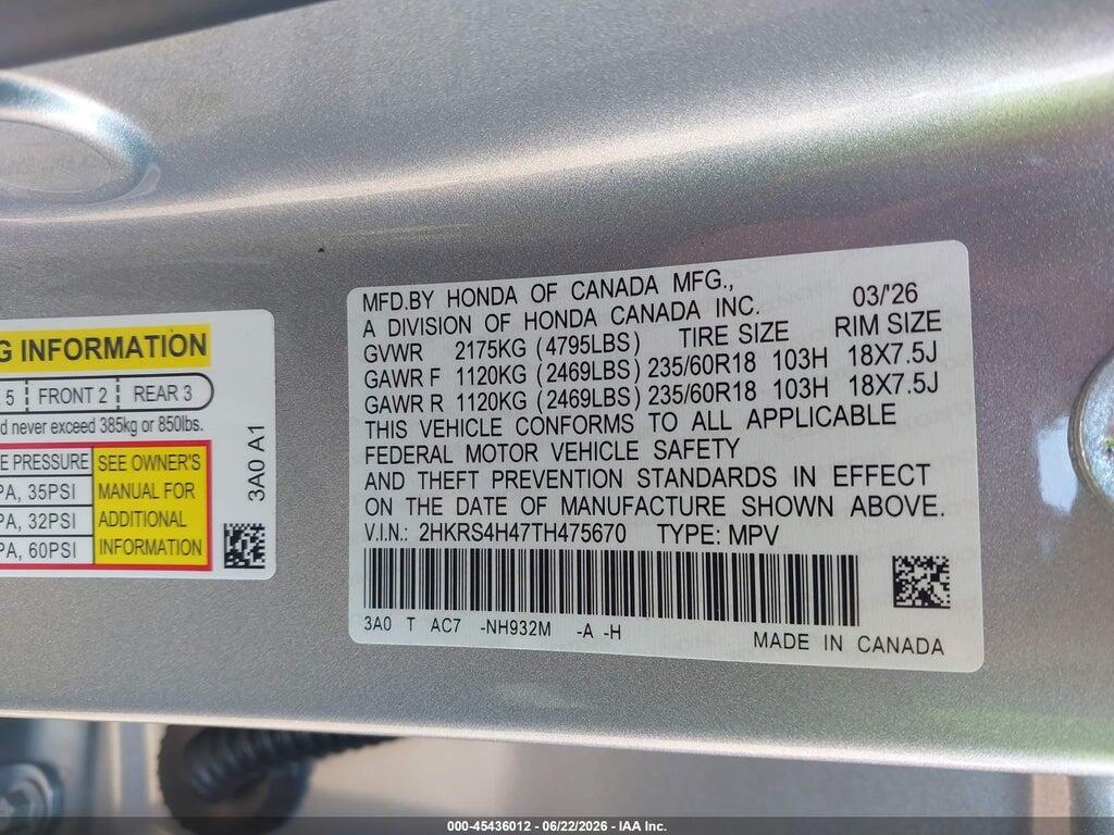 2HKRS4H47TH475670 2026 HONDA CR-V photo no. 9