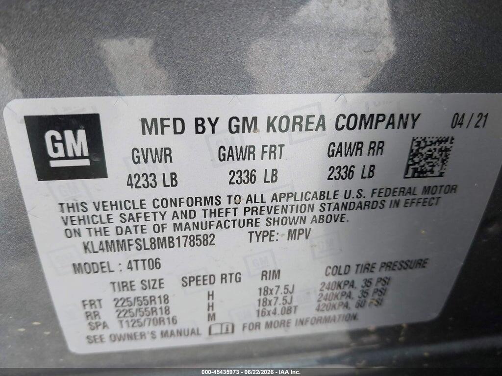 KL4MMFSL8MB178582 2021 BUICK ENCORE GX photo no. 9
