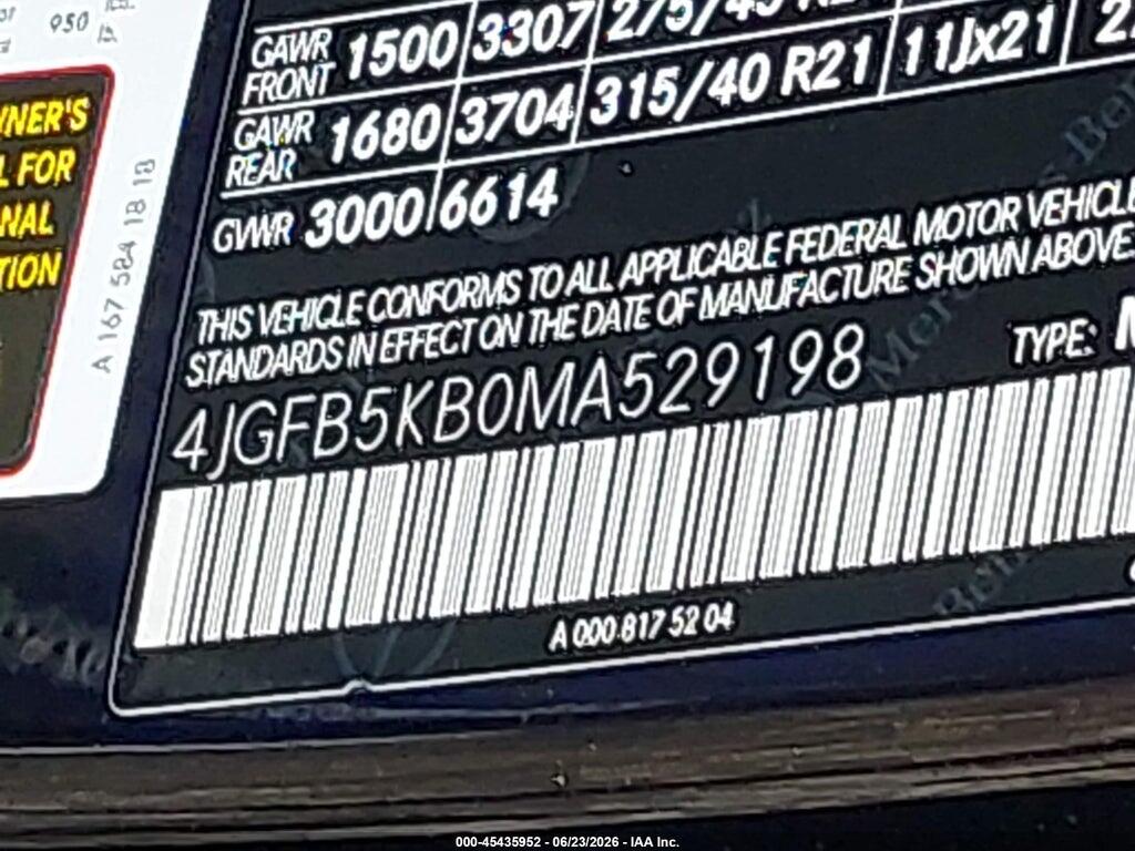 4JGFB5KB0MA529198 2021 MERCEDES-BENZ GLE 450 photo no. 9