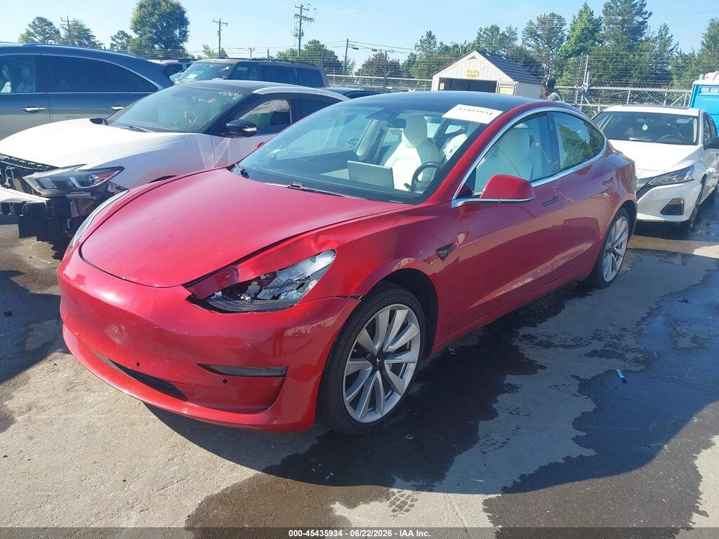 5YJ3E1EB6KF406884 2019 TESLA MODEL 3 photo no. 2