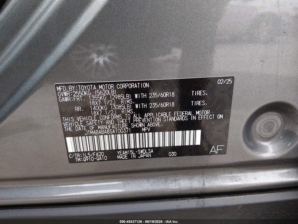 JTMABABA8SA100371 2025 SUBARU SOLTERRA photo no. 9