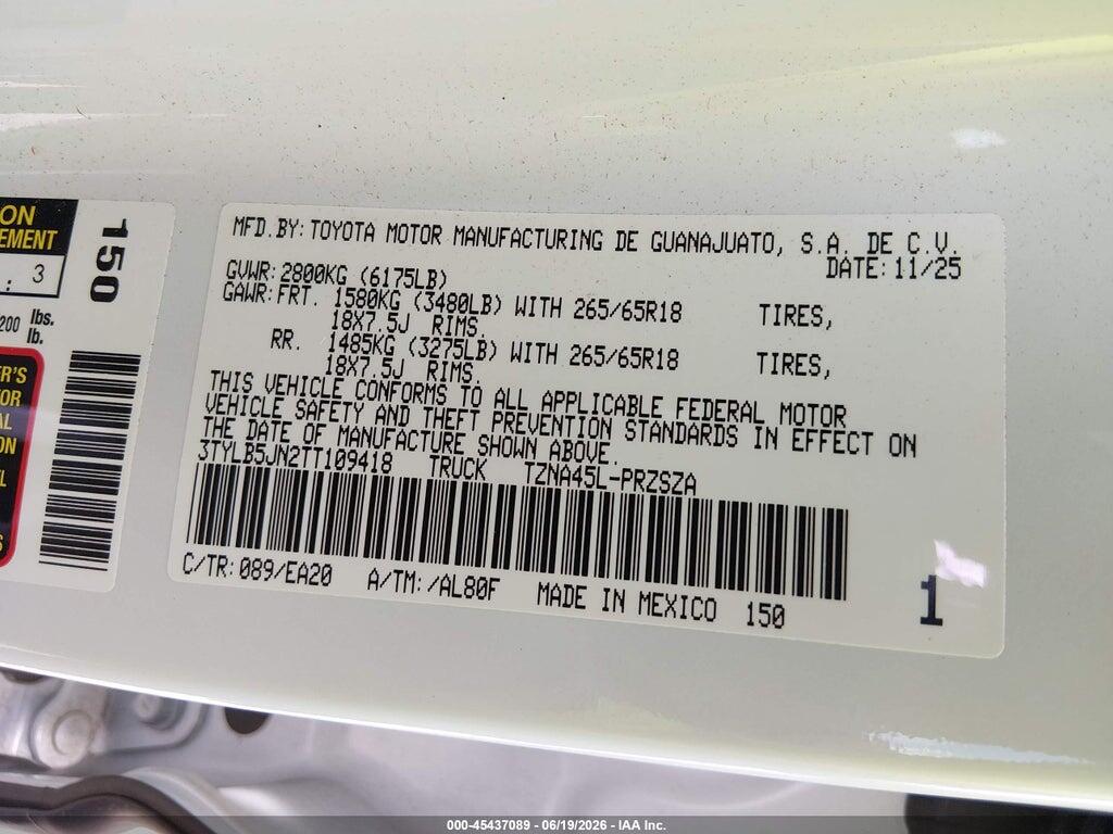 3TYLB5JN2TT109418 2026 TOYOTA TACOMA photo no. 9