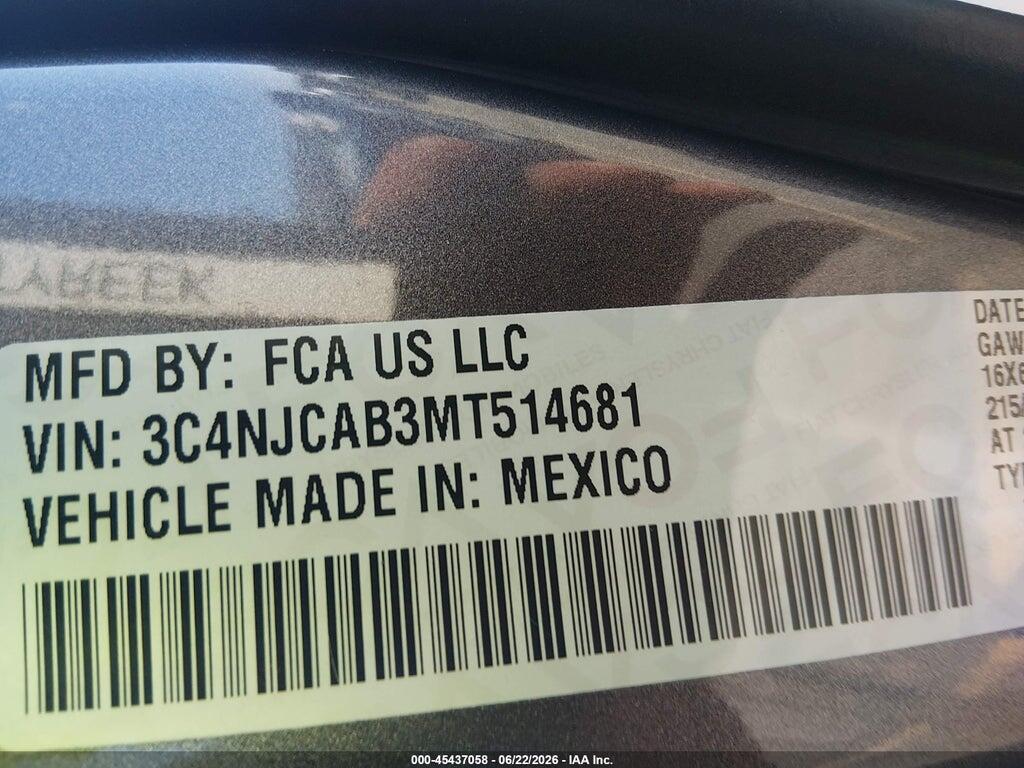 3C4NJCAB3MT514681 2021 JEEP COMPASS photo no. 9