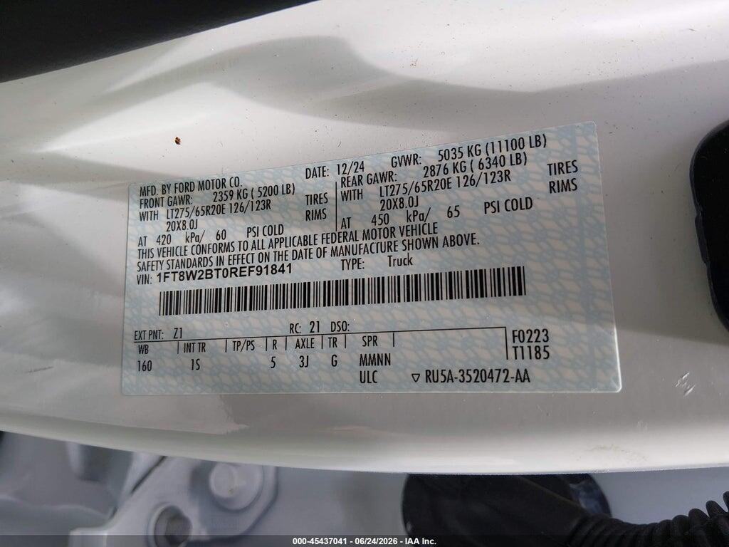 1FT8W2BT0REF91841 2024 FORD F-250 photo no. 9