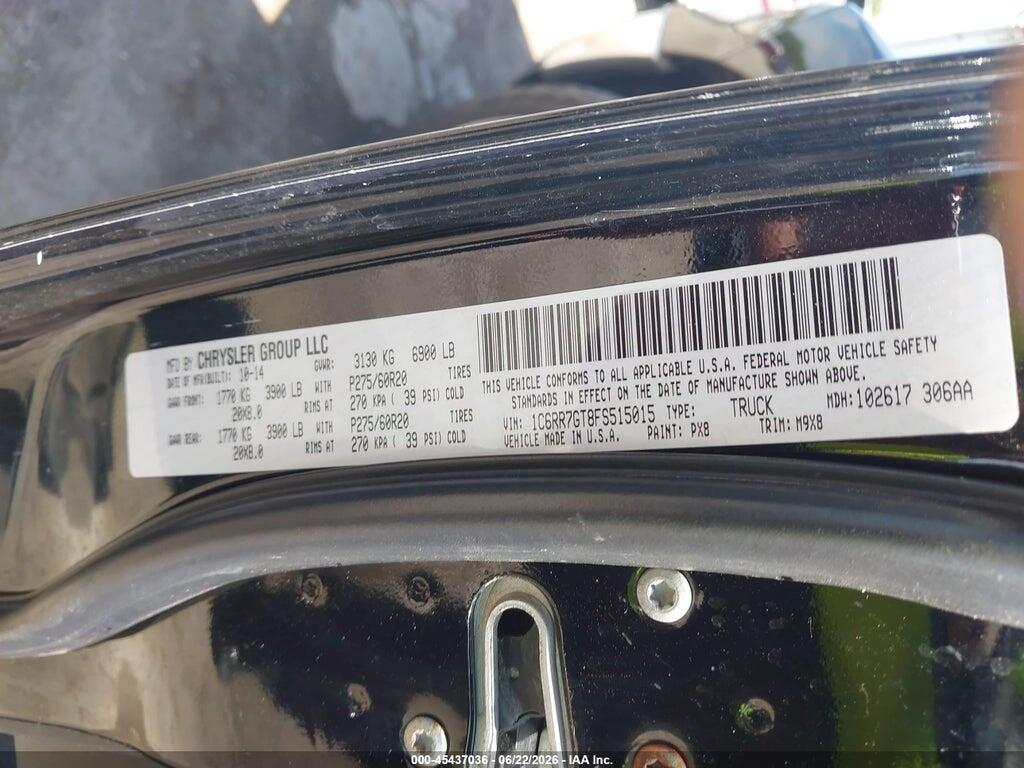 1C6RR7GT8FS515015 2015 RAM 1500 photo no. 9