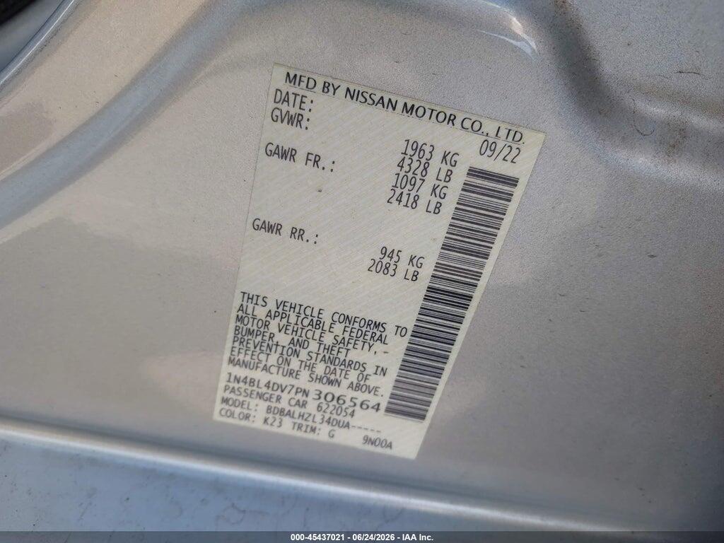 1N4BL4DV7PN306564 2023 NISSAN ALTIMA photo no. 9